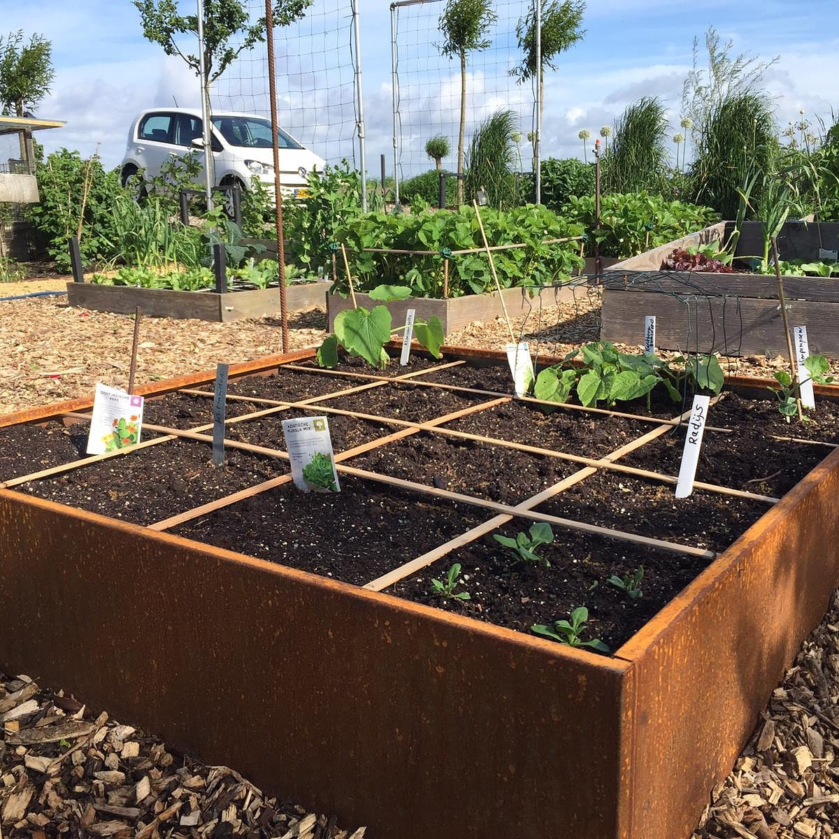 Corten højbed B40xL40xH40 uden bund