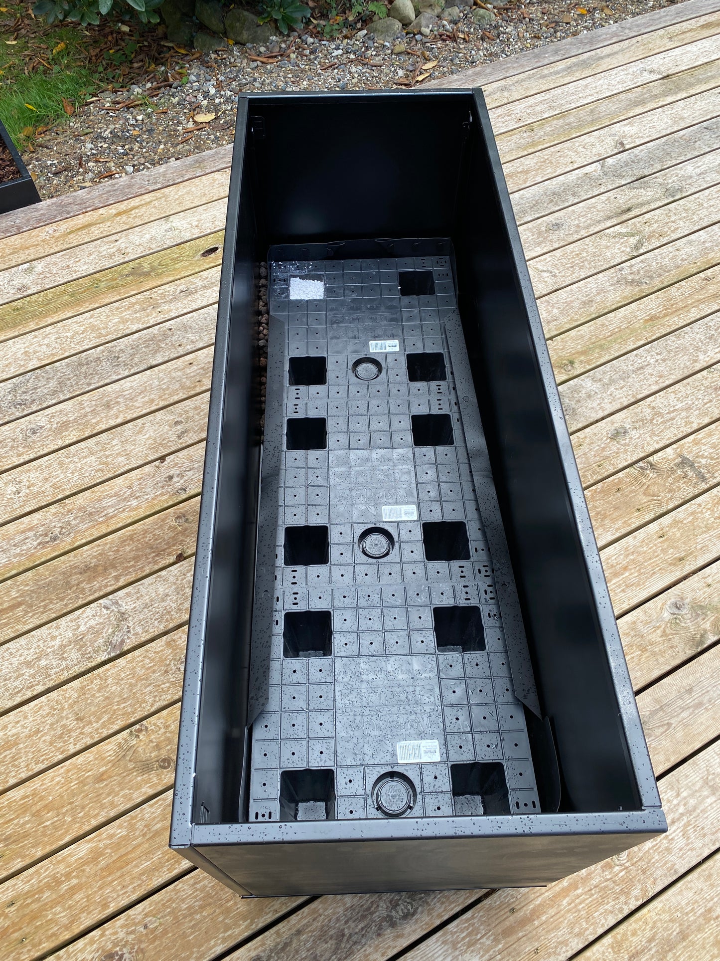 Plantekasse PRO Grafit sort B45xL205XH50cm uden bund - med selvvandingskit