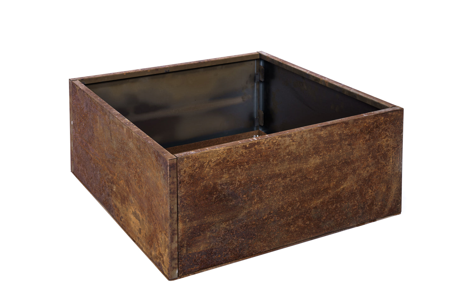 Raised bed raw iron(rust) W60xL60xH25 with base