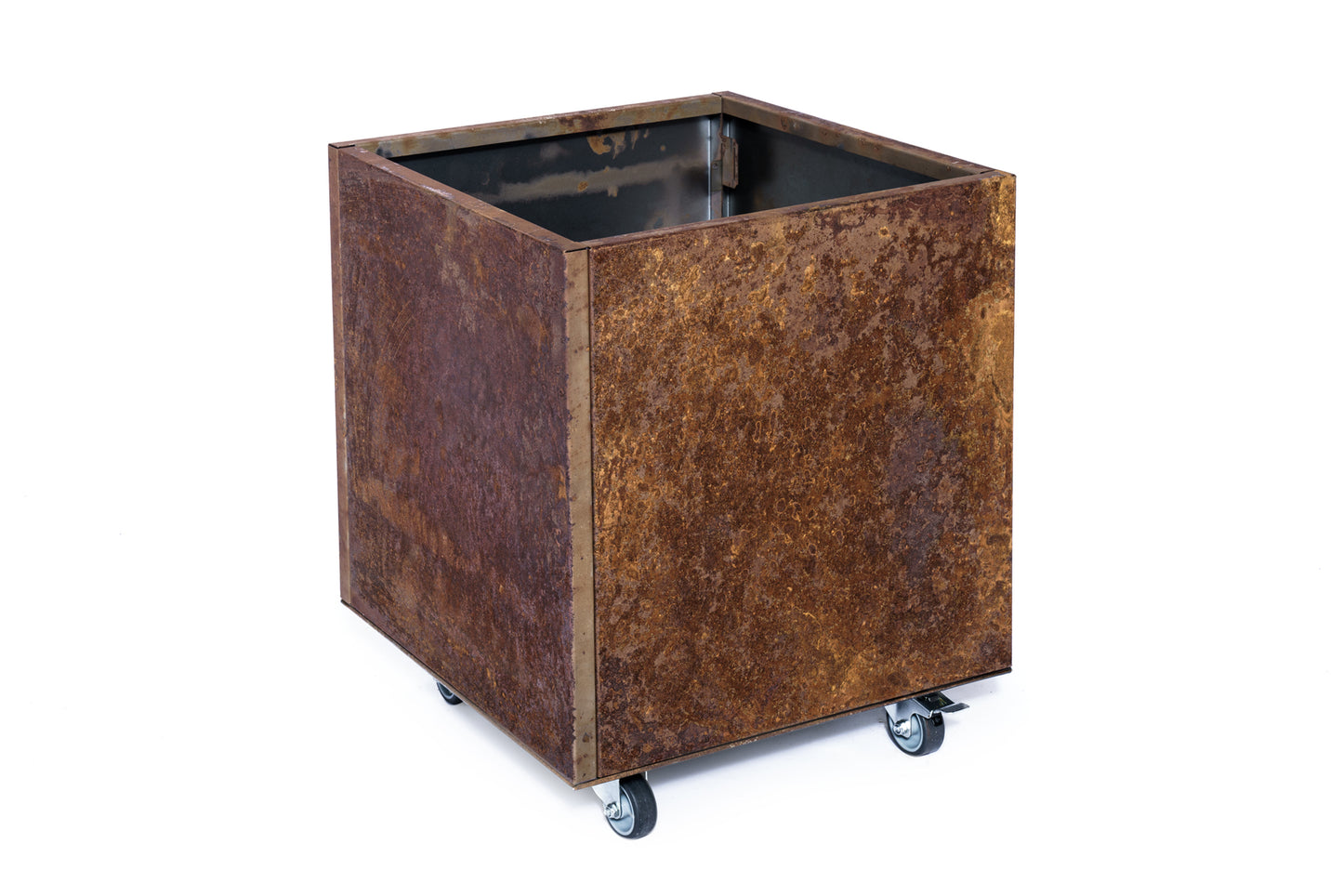 Rust plantekasse B40xL40xH40 på hjul