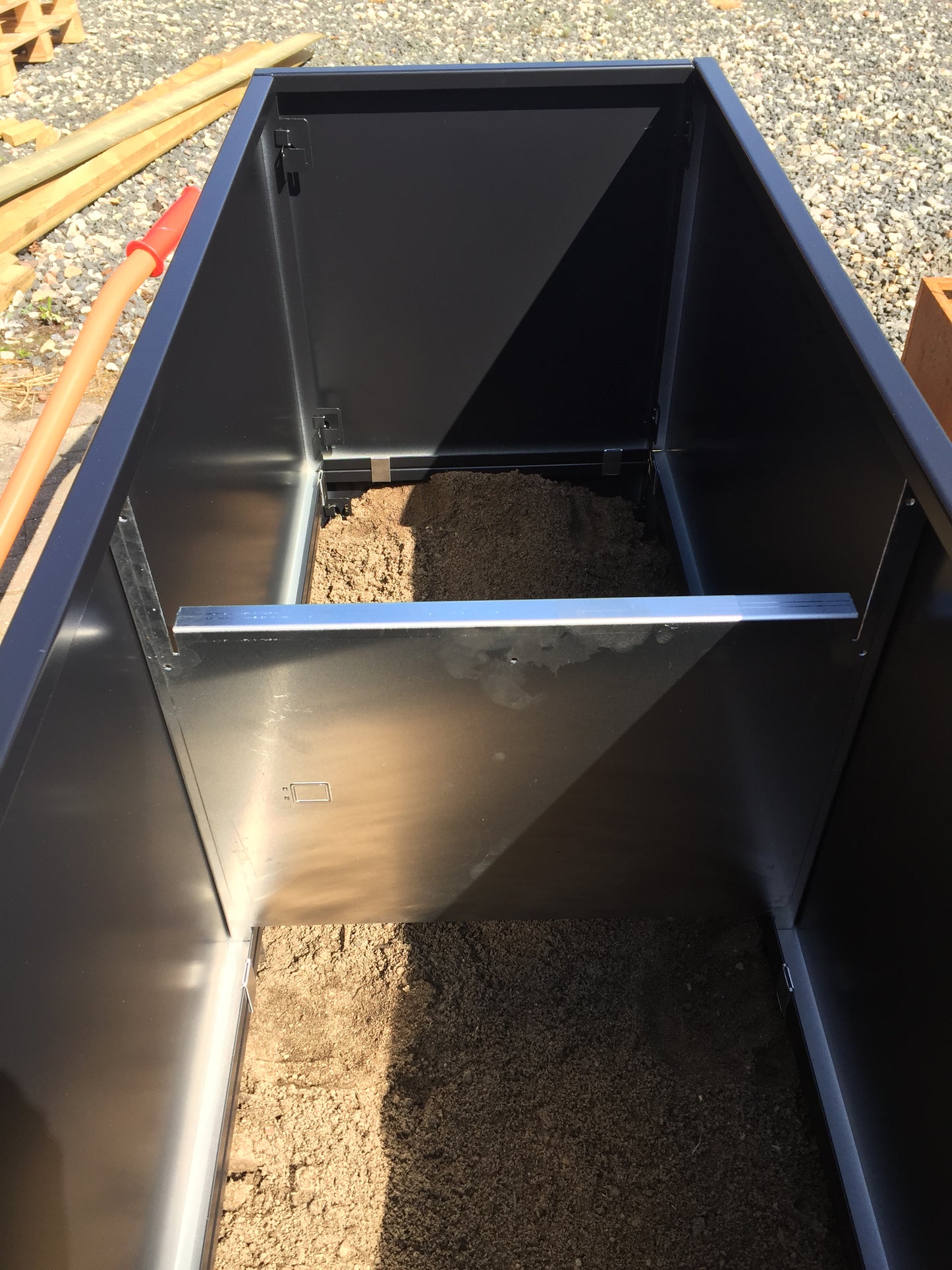 Plantekasse PRO Grafit sort B45xL205XH50cm uden bund