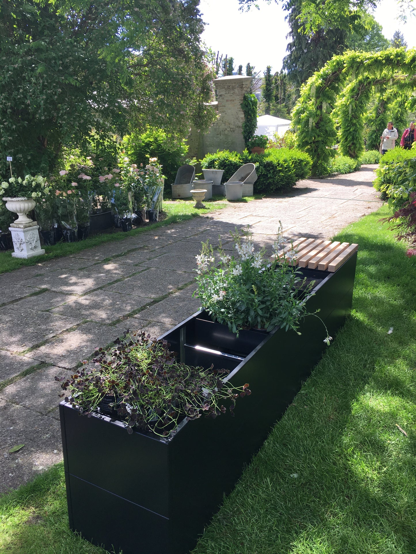 Raised bed Black W25xL120xH50 no base