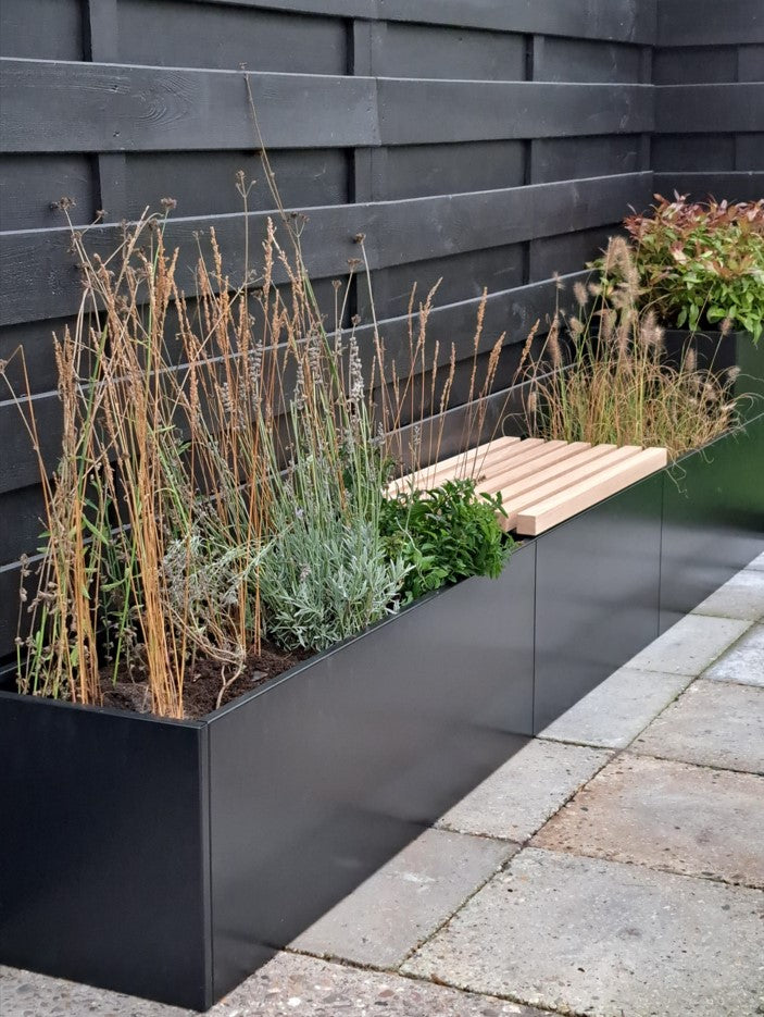 Raised bed Black W25xL238xH80 no base