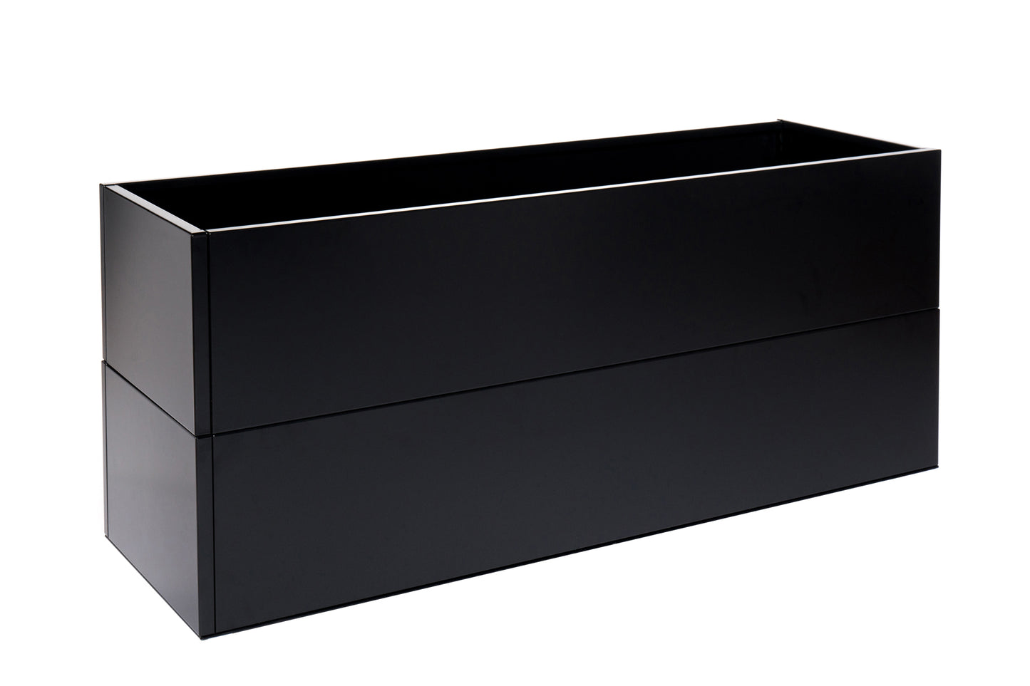Raised bed Black W25xL120xH50 with base