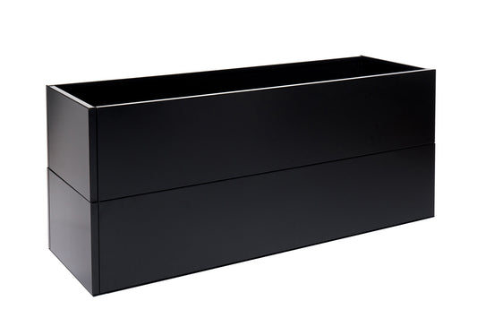 Raised bed Black W25xL120xH50 with base