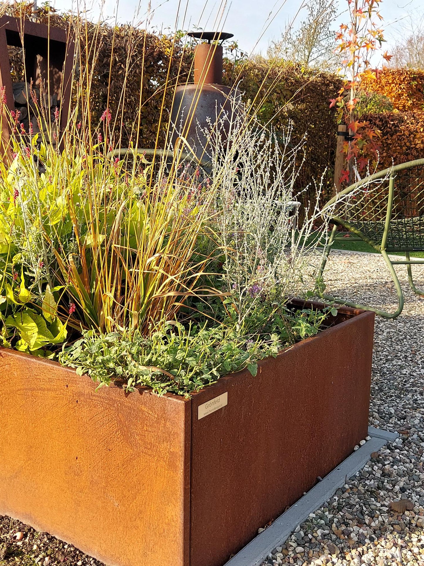 Corten højbed B60xL60xH80 med bund