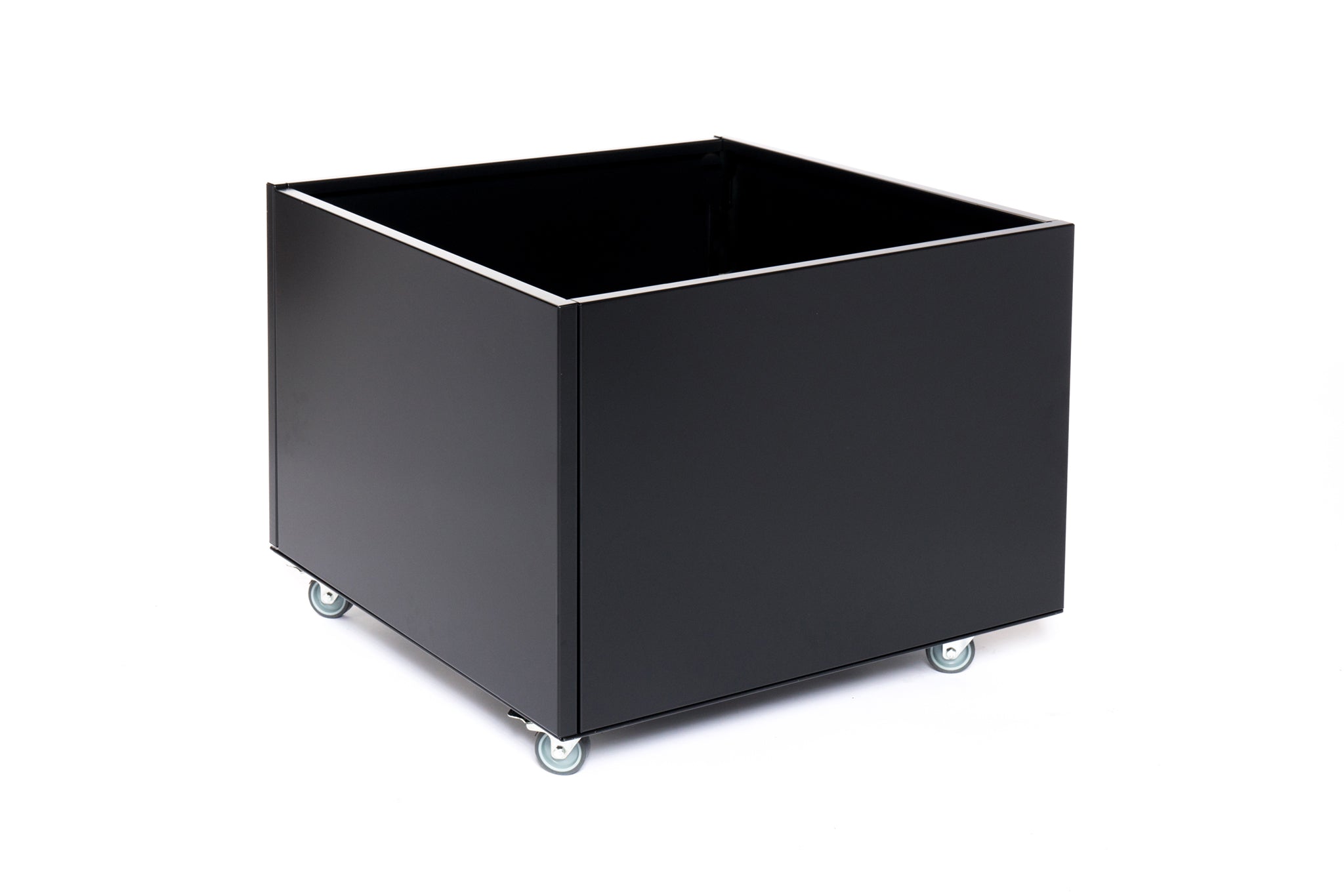 Planter with wheels | Black aluminium | 60x60x40 cm – GRÖNFELD