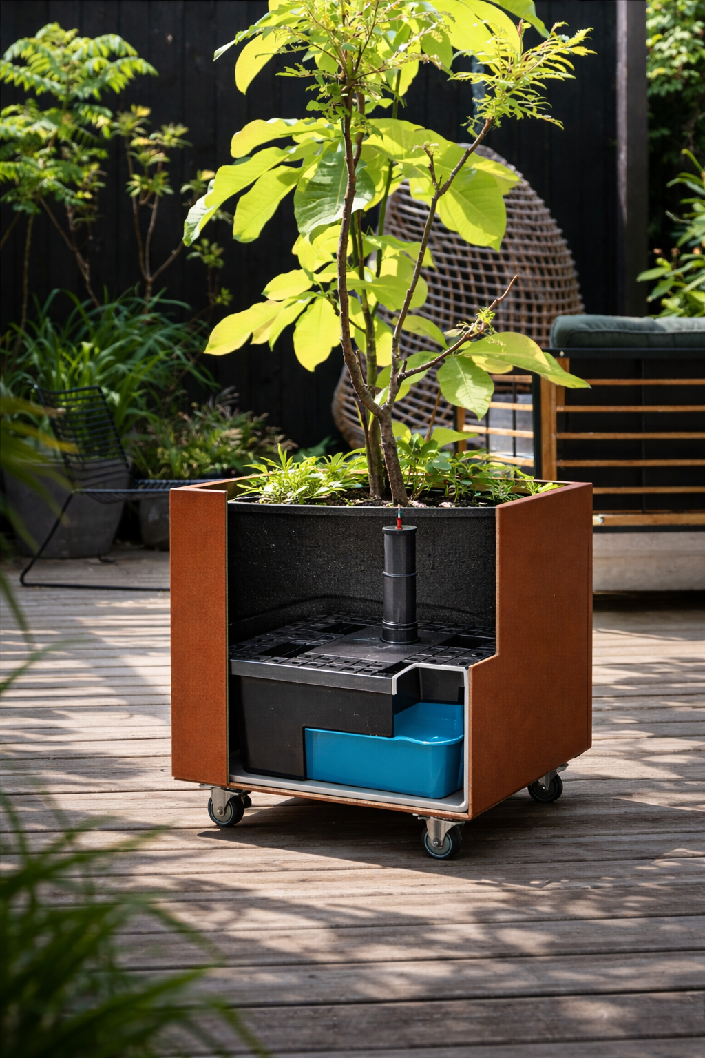 Planter Classic 40x40 H40cm On Wheels/Legs
