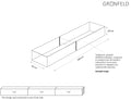 Raised bed Black W40xL356xH25 no base