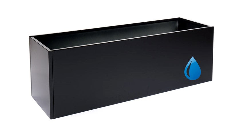 Planter PRO Graphite Black W45xL125xH50 With Base - Including waterkit