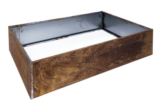 Raised bed raw iron(rust) W80xL120xH25 no base