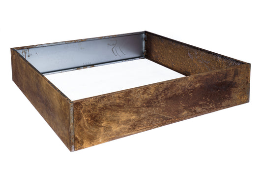 Raised bed raw iron(rust) W120xL120xH25 no base