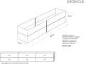Raised bed Black W60xL356xH80 no base