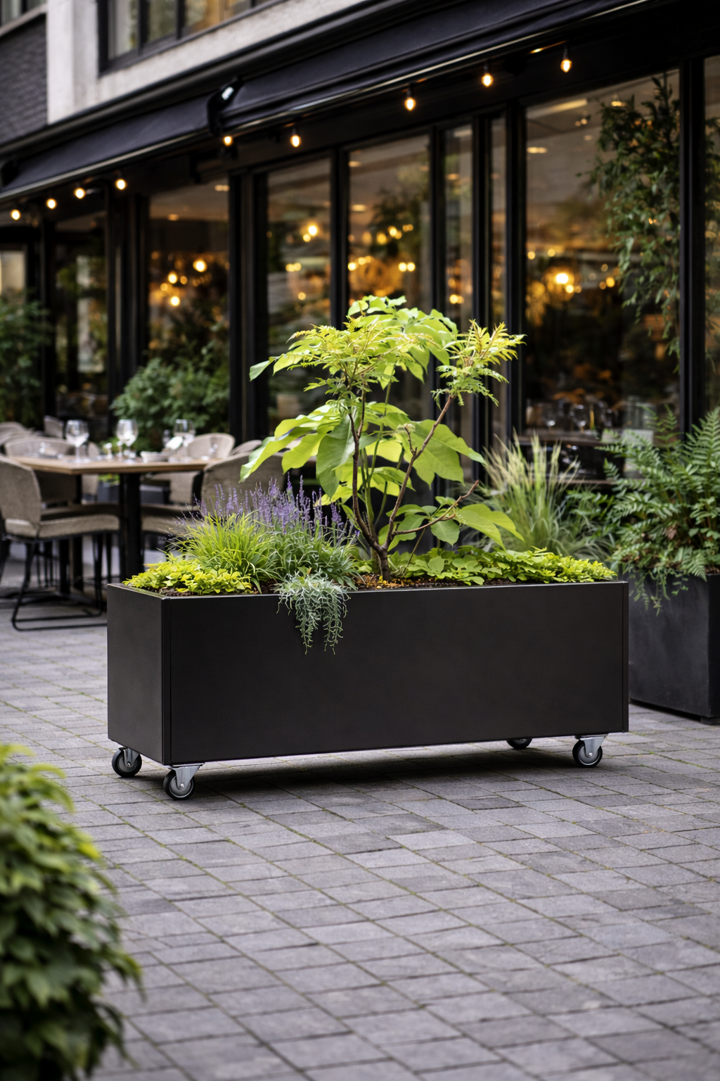 PRO Pflanzkübel 45×125 cm H50 cm Auf Rollen / Füßen – GRÖNFELD
