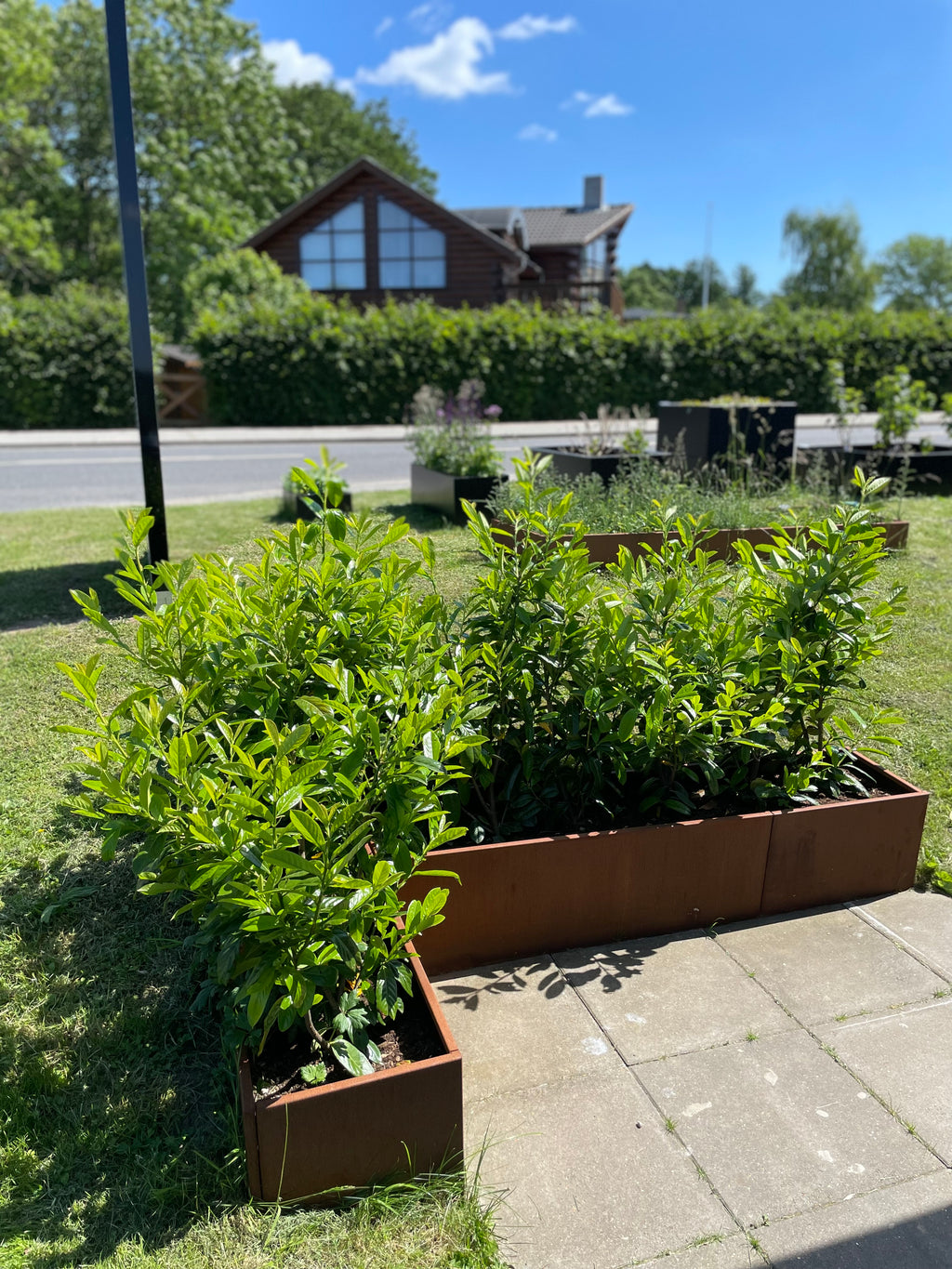 L-form sort B40xL120-198xH40 uden bund