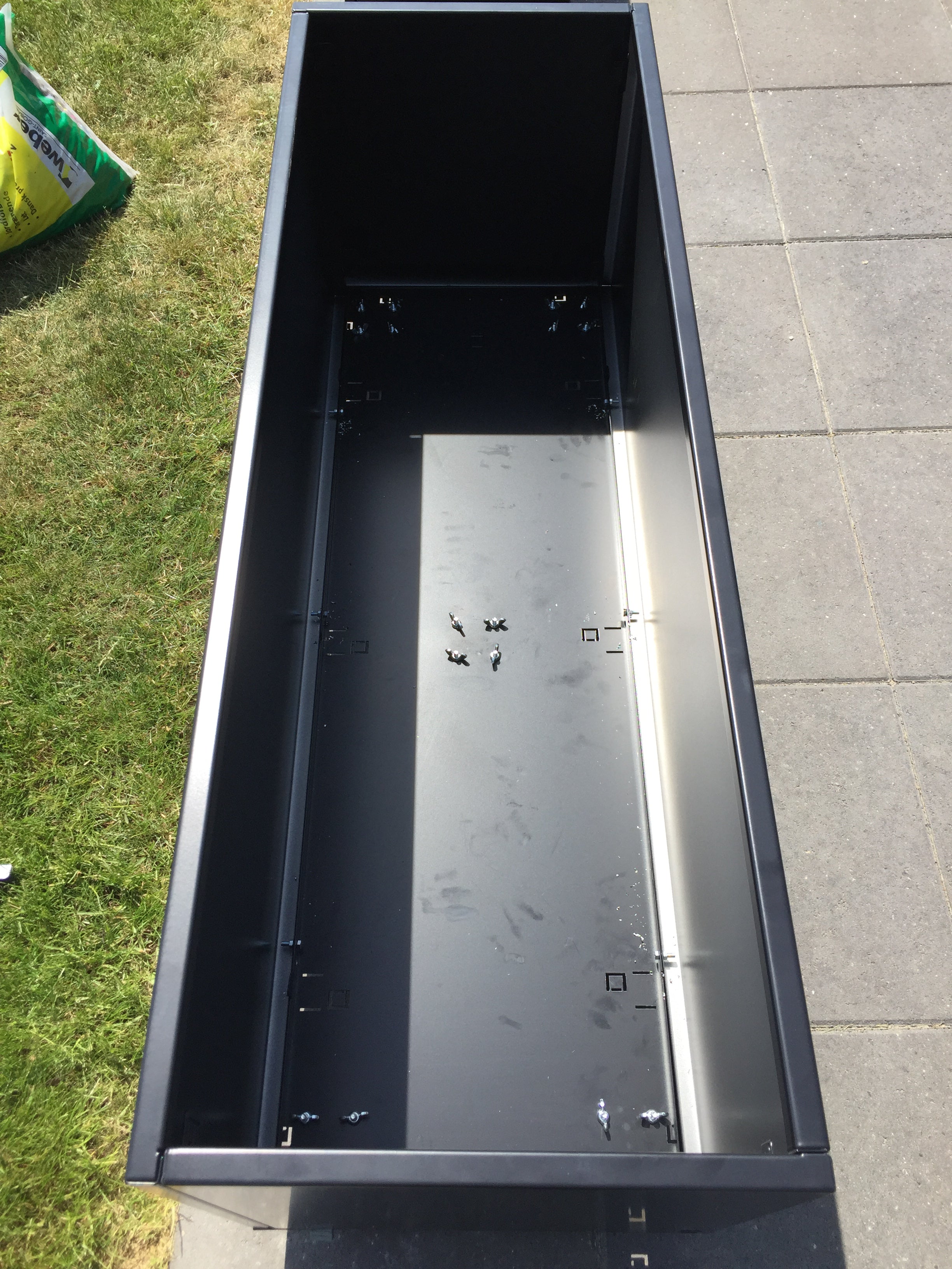 Planter Black W40xL80xH80 on wheels