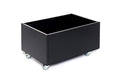 Planter with wheels | Black aluminium | 40x60x25 cm