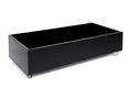 Planter with wheels | Black aluminium | 60x120x25 cm