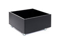 Planter with wheels | Black aluminium | 60x60x25 cm