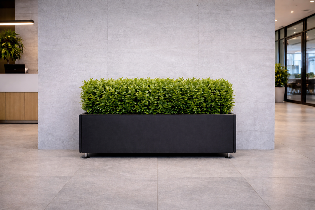 Plantenbak Classic 40x120 H40 cm op wielen/poten – indoor uitvoering