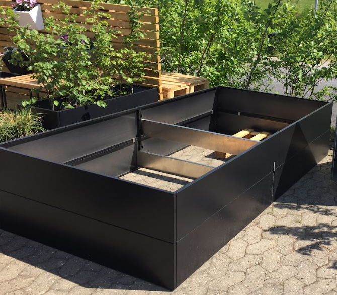 Raised bed Black W120xL238xH40 no base