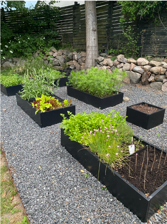 Raised bed Black W120xL356xH80 no base