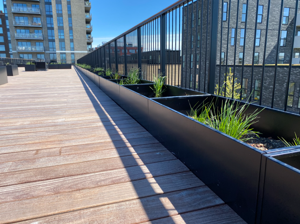 Raised bed Black W25xL356xH80 no base