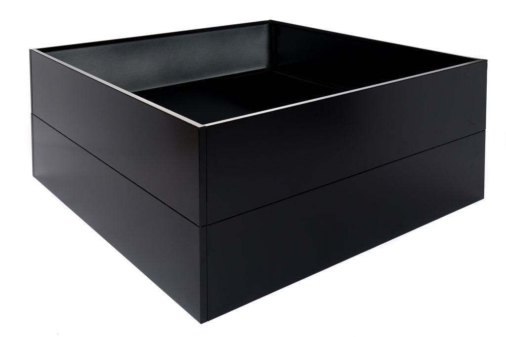 Sort højbed B120xL120xH50 uden bund