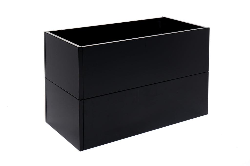 Tall Planter without base | Black aluminium | 40x80x80 cm