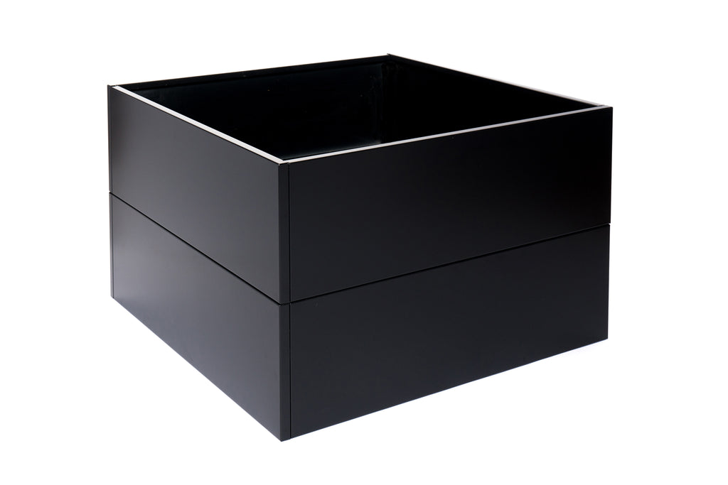 Sort højbed B120xL120xH80 uden bund