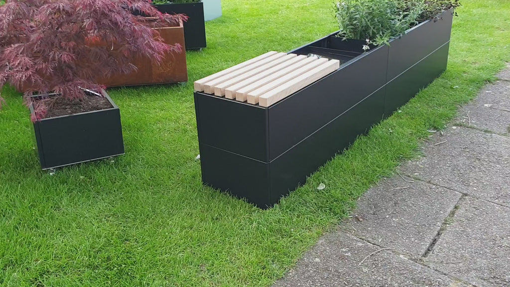 Raised bed Black W40xL238xH50 no base