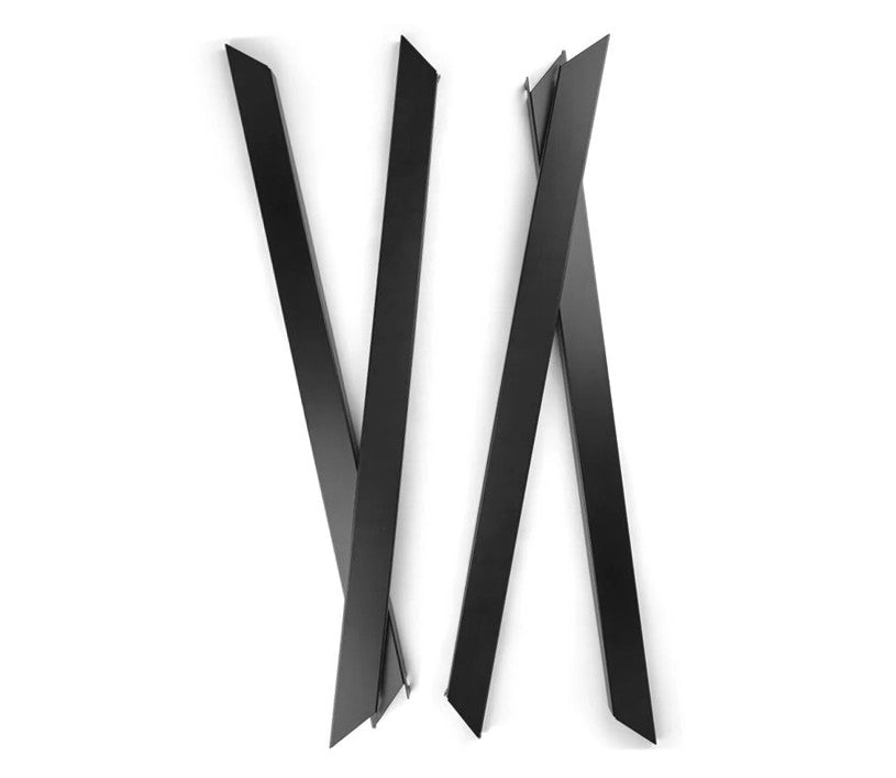 Sæt med sneglekanter i sort alu 120x120cm